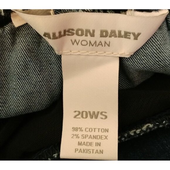 Allison Daley Women's Blue Straight Leg Pull Up Elastic Waist Jeans Plus Size 18 - Picture 3 of 7